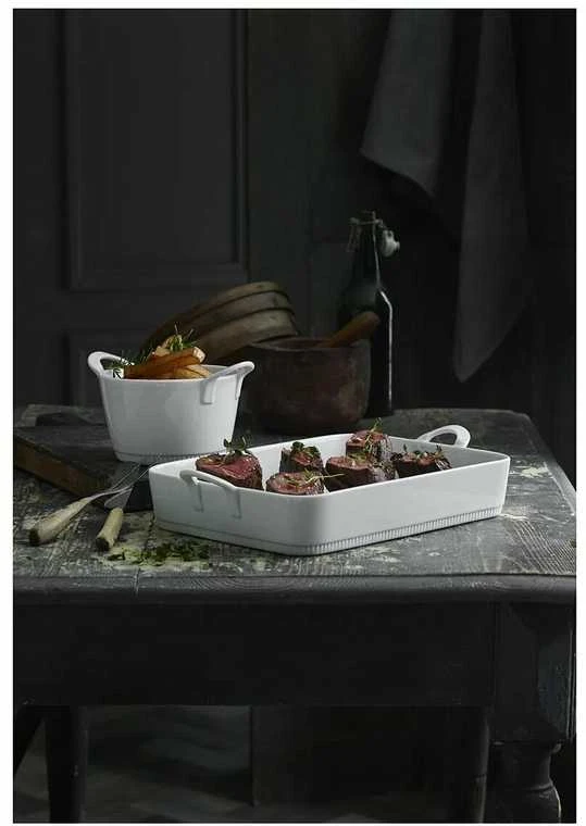 Pillivuyt Indas Toulouse 3,7 litro, 34 x 24,5 x 7 cm, baltas