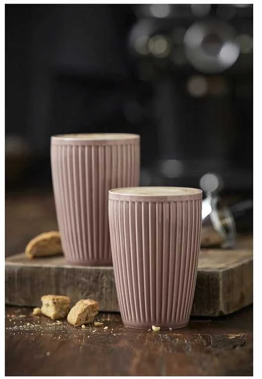 Pillivuyt Termo puodelis Plissé 25 cl 8 x 12 cm 2 vnt, tamsiai rožinis