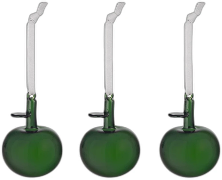 Iittala OTC stiklo obuoliai žali 3 vnt.