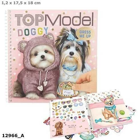 Top Model "Aprenk mane" lipdukų knyga "Doggy ''