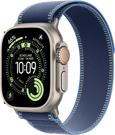 Išmanusis laikrodis Apple Watch Ultra 3 (2025) 5G 49mm Natural Titanium Case with Trail Loop M/L - Mėlyna/Bright Mėlyna