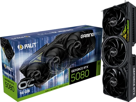 Vaizdo plokštė Grafikos plokštė Palit GeForce RTX 5080 GamingPro OC V1 16GB GDDR7 DLSS4 (NE75080S19T2-GB2031Y)