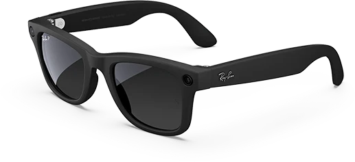 Išmanieji akiniai RayBan Meta Wayfarer, matinės juodos spalvos, poliarizuoti