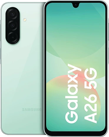 Samsung Galaxy A26 17 cm (6.7″) Dviguba SIM jungtis Android 15 5G C tipo USB 8 GB 256 GB 5000 mAh Mėtų spalva