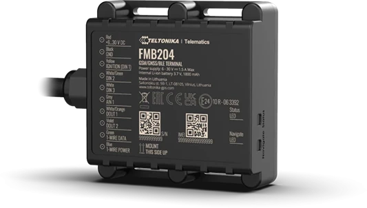 FMB204 2G Teltonika Itin atsparus drėgmei GPS seklys, SIM kortelė: Nepridėti, Serveris : Nepridėti