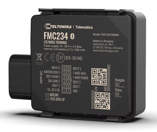 TELTONIKA TELEMATICS FMC234 Vandeniui atsparus 4G LTE Cat 1 sekiklis su didelės talpos baterija EMEA regionui