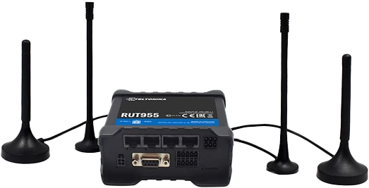 Šakotuvas Extralink Maršrutizatorius LTE Teltonika RUT955T033C0 (3G/4G/LTE SIM, xDSL (laido jungtis LAN), 2,4 GHz)