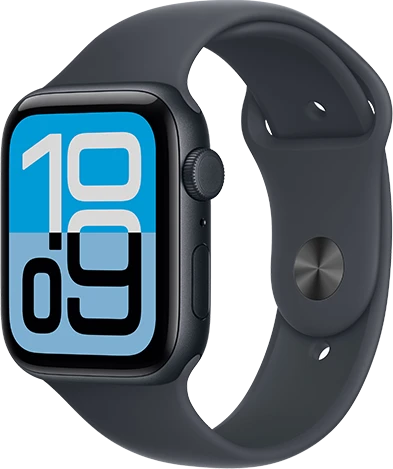 Išmanusis laikrodis Apple Watch SE 3 GPS + Cellular 44mm Midnight aliuminio korpusas su Midnight sportine apyranke - M/L