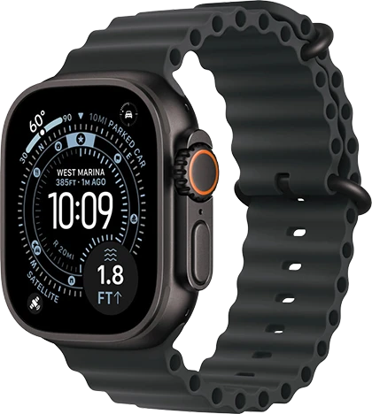 Išmanusis laikrodis Apple Watch Ultra 3 (2025) 5G 49mm Juodas Titanium Case with Ocean Band – Juodas