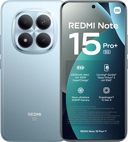 XIAOMI Redmi Note 15 Pro+ 5G 8/256GB Glacier Blue