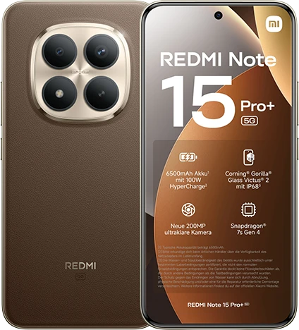 XIAOMI Redmi Note 15 Pro+ 5G 8/256GB Mocha Brown