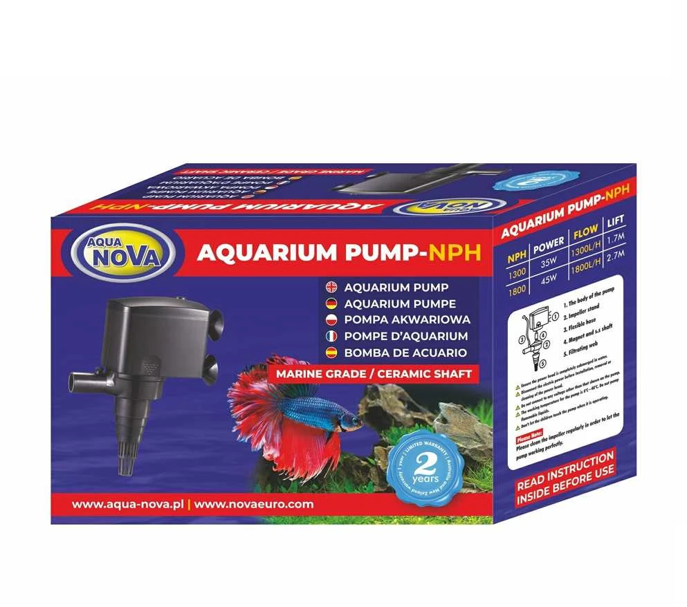 Aqua Nova NPH-1300 vandens siurblys akvariumui/fontanui 1300L/val