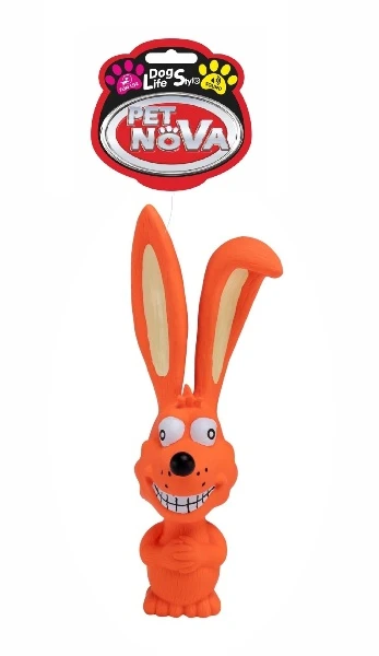 Aqua Nova PET NOVA Latex Rabbit lateksinis triušis 17cm 2vnt
