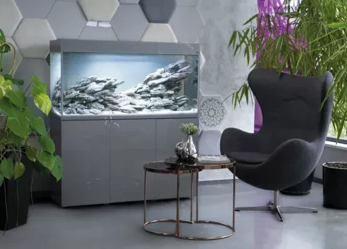 Aquael Glossy 125L LED D&N pilkas (Pagal užsakymą)