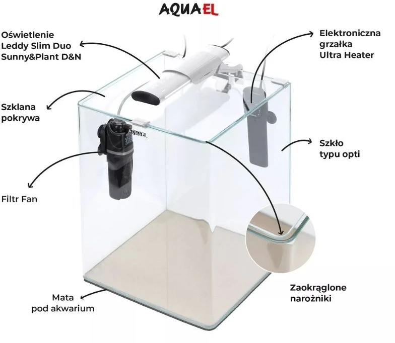 Aquael OptiBent 20 juodas