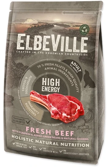 Elbeville Fresh jautiena suaugusiems visų veislių šunims High Energy 1,4kg
