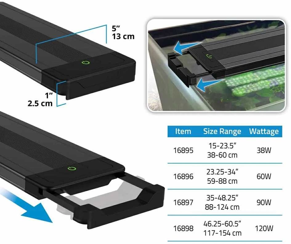 „Fluval Plant Pro LED“ su „BT Mesh“ 120, 90 W, 88–124 cm