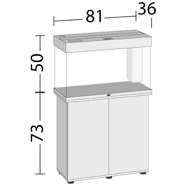 Juwel Spintelė akvariumui, Rio 125 baltos spalvos 81x36x73cm SPEC