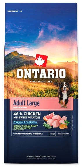 Ontario Adult Large vištiena & Sweet potatoes 12kg
