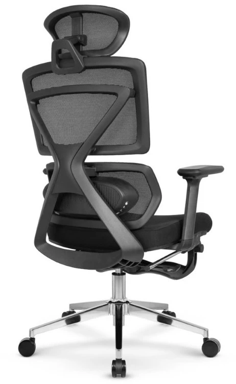 Hells Chair Biuro kėdė su 4D porankiais ir kojų atrama, juoda