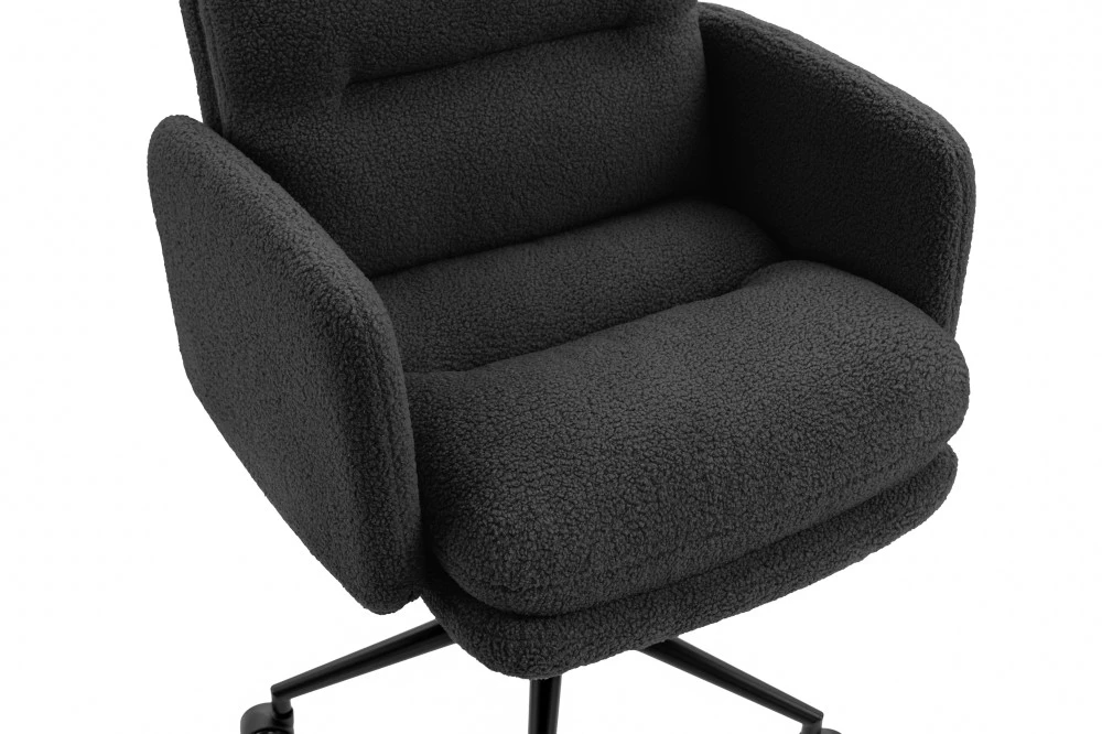 Hells Chair Biuro kėdė su minkštu tekstūriniu apmušalu ir TILT, iki 120 kg, juoda