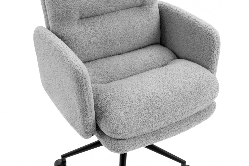 Hells Chair Biuro kėdė su minkštu tekstūriniu apmušalu ir TILT, iki 120 kg, pilka