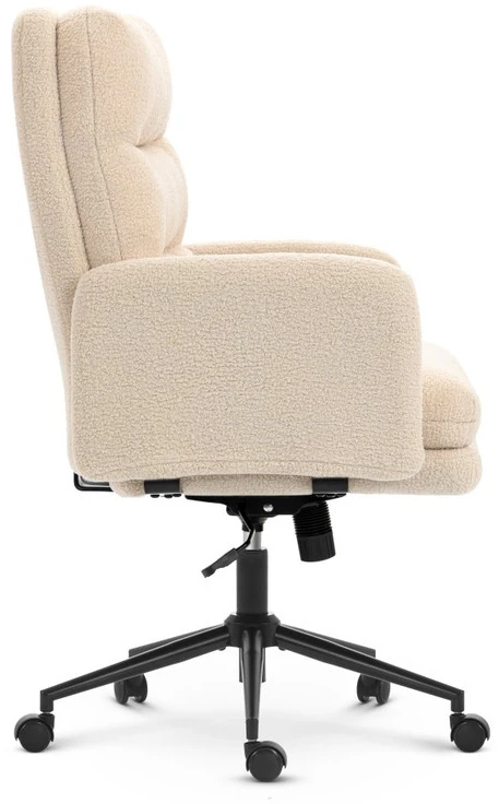 Hells Chair Biuro kėdė su minkštu tekstūriniu apmušalu ir TILT, iki 120 kg, kreminė