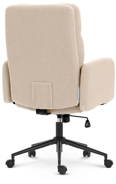 Hells Chair Biuro kėdė su minkštu tekstūriniu apmušalu ir TILT, iki 120 kg, kreminė
