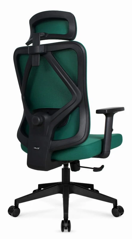 Hells Chair Biuro kėdė su spyruokline sėdyne ir 3D juosmens atrama, audinio apmušalas, žalia