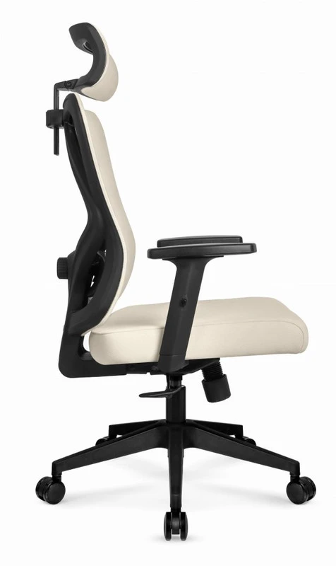 Hells Chair Biuro kėdė su spyruokline sėdyne ir 3D juosmens atrama, audinio apmušalas, smėlio