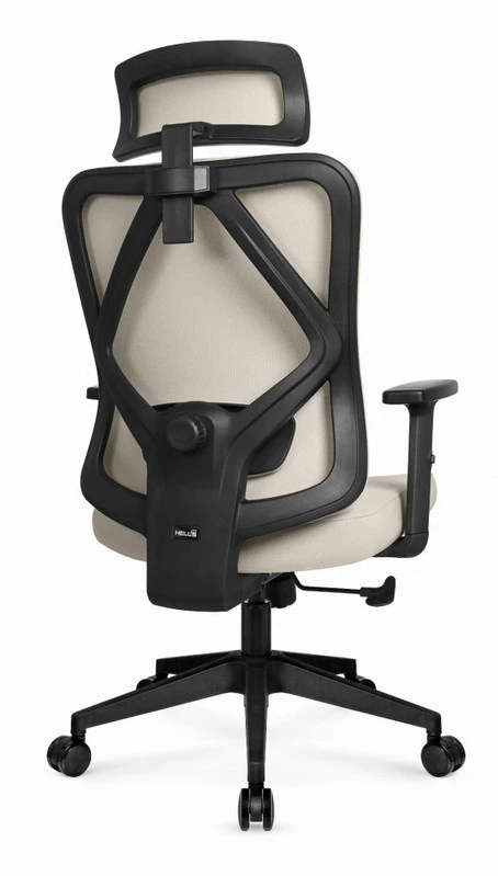 Hells Chair Biuro kėdė su spyruokline sėdyne ir 3D juosmens atrama, audinio apmušalas, smėlio