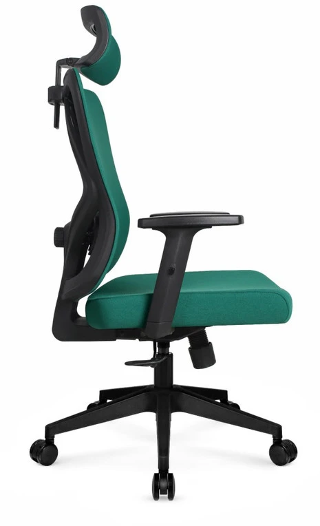 Hells Chair Biuro kėdė su spyruokline sėdyne ir 3D juosmens atrama, audinio apmušalas, žalia