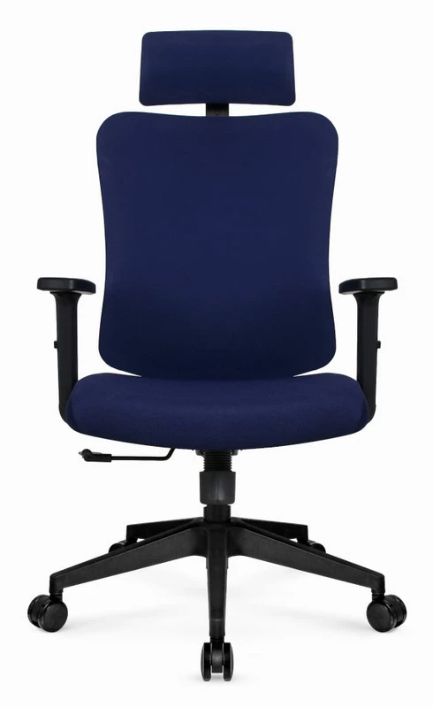 Hells Chair Biuro kėdė su spyruokline sėdyne ir 3D juosmens atrama, audinio apmušalas, tamsiai mėlyna