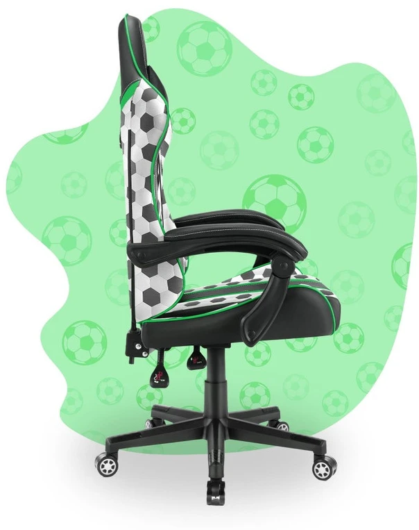 Hells Chair Vaikiška žaidimų kėdė su futbolo kamuoliais, 125–160 cm ūgiui, įvairiaspalvė