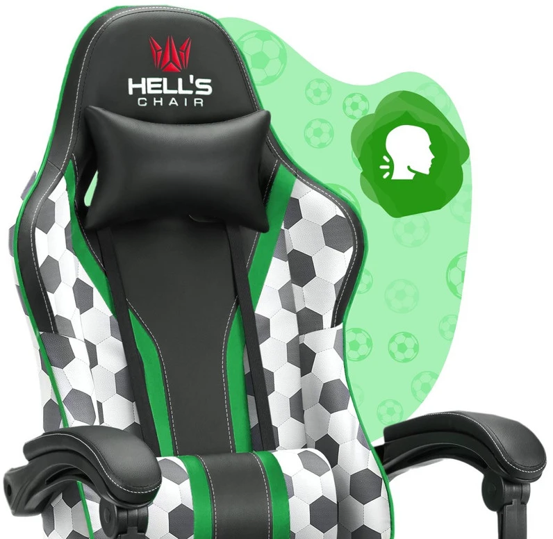 Hells Chair Vaikiška žaidimų kėdė su futbolo kamuoliais, 125–160 cm ūgiui, įvairiaspalvė