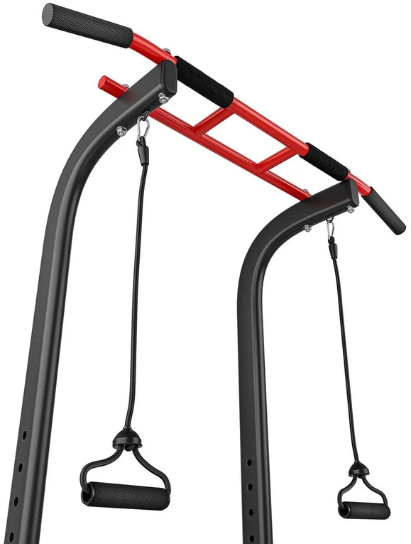 Hop Sport Daugiafunkcė jėgos treniruočių stotis su prisitraukimų skersiniu, lygiagretėmis ir 2 espanderiais, iki 150 kg