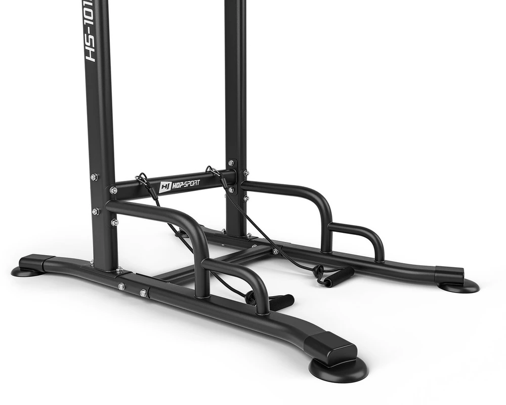 Hop Sport Daugiafunkcė jėgos treniruočių stotis su prisitraukimų skersiniu, lygiagretėmis ir 2 espanderiais, iki 150 kg