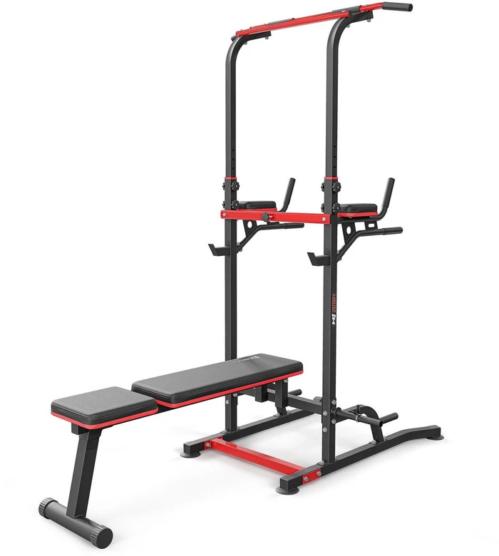 Hop Sport Daugiafunkcė treniruočių stotelė su suoliuku, prisitraukimų skersiniu ir štangos laikikliais, iki 150 kg