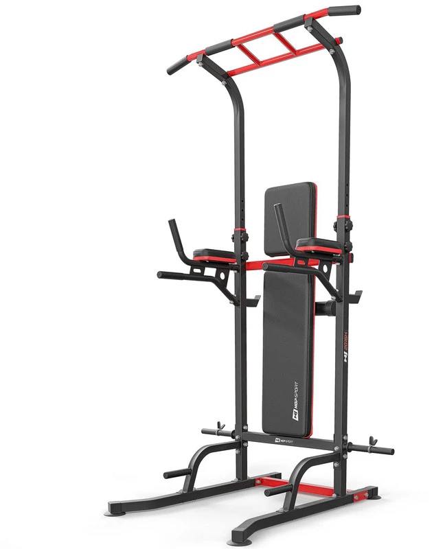 Hop Sport Daugiafunkcė treniruočių stotelė su suoliuku, prisitraukimų skersiniu ir štangos laikikliais, iki 150 kg