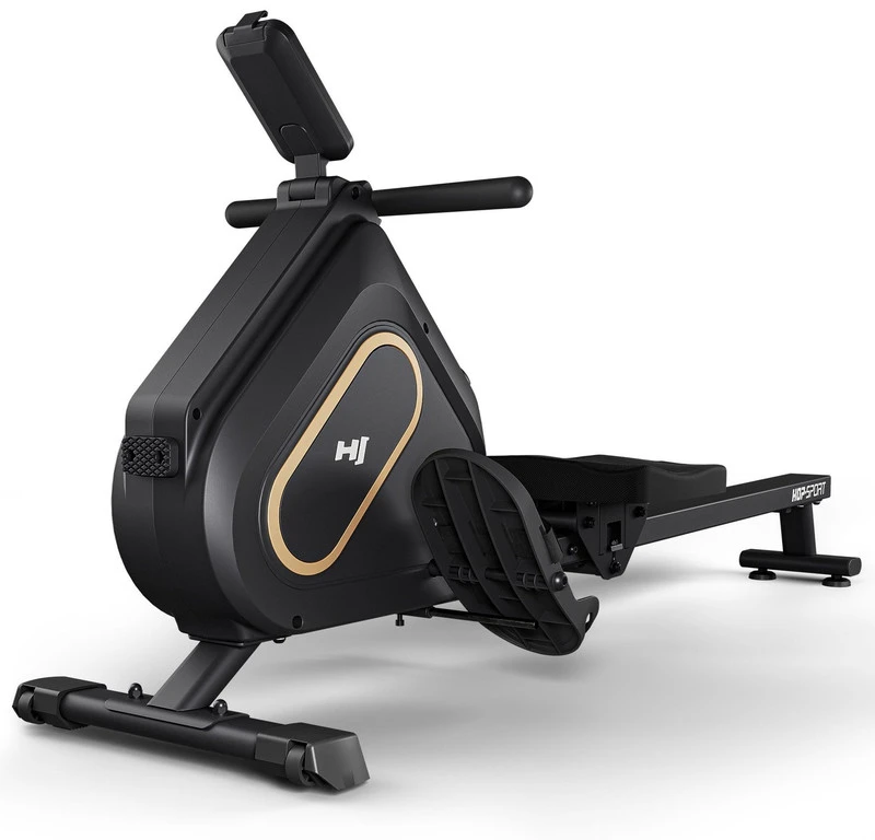 Hop Sport Magnetinis irklavimo treniruoklis su 16 pasipriešinimo lygių ir Bluetooth, iki 120 kg, juodas / auksinis