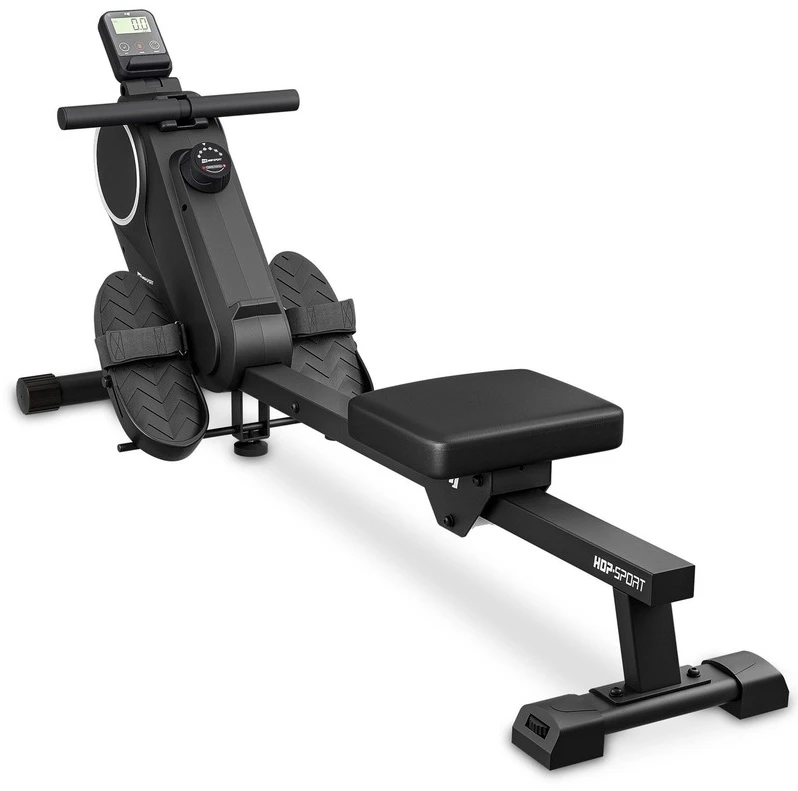 Hop Sport Magnetinis irklavimo treniruoklis su LCD ekranu, 16 pasipriešinimo lygių ir Bluetooth, iki 110 kg, juodas