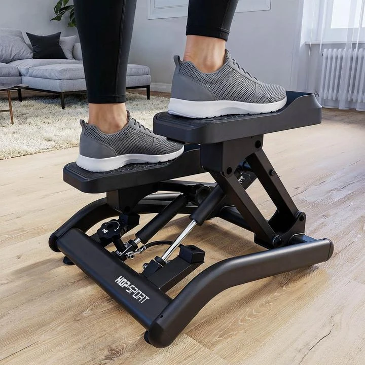 Hop Sport Mini steperis su reguliuojamu hidrauliniu pasipriešinimu ir LCD ekranu, iki 110 kg, juodas