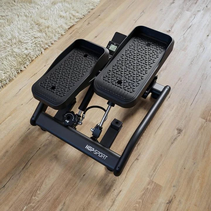 Hop Sport Mini steperis su reguliuojamu hidrauliniu pasipriešinimu ir LCD ekranu, iki 110 kg, juodas