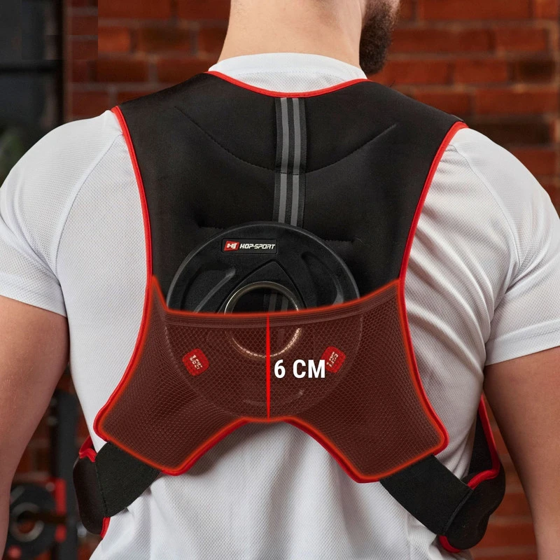 Hop Sport Reguliuojama svorių liemenė bėgimui ir jėgos treniruotėms, 5kg