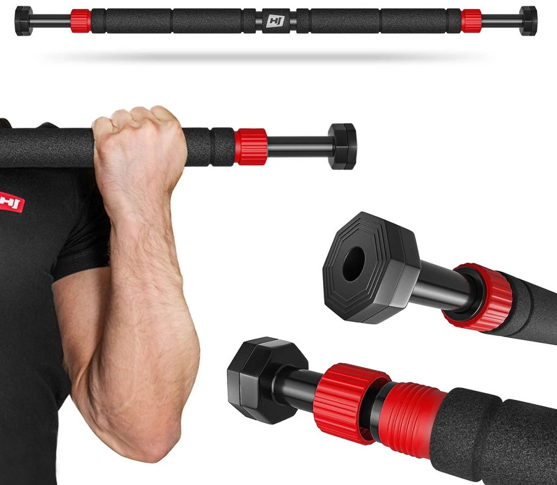 Hop Sport Reguliuojamas tarpdurio prisitraukimų skersinis, 65–100 cm, iki 150 kg, juodas