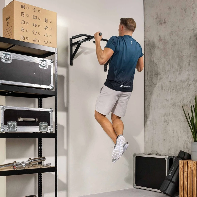 Hop Sport Sieninis prisitraukimų skersinis su 6 rankenomis ir tvirtinimu bokso maišui, iki 210 kg