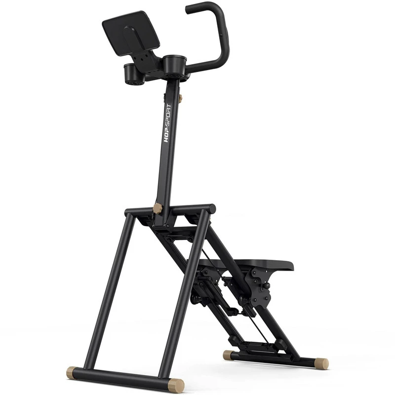 Hop Sport Sulankstomas laiptų steperis su reguliuojamomis rankenomis ir pulso jutikliais, iki 120 kg, juodas