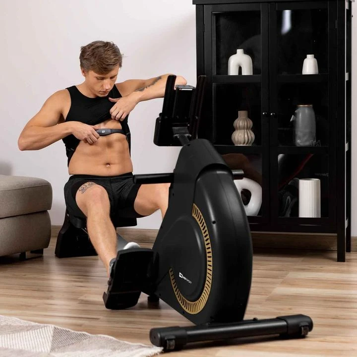 Hop Sport Sulankstomas magnetinis irklavimo treniruoklis su 16 pasipriešinimo lygių ir Bluetooth, iki 150 kg
