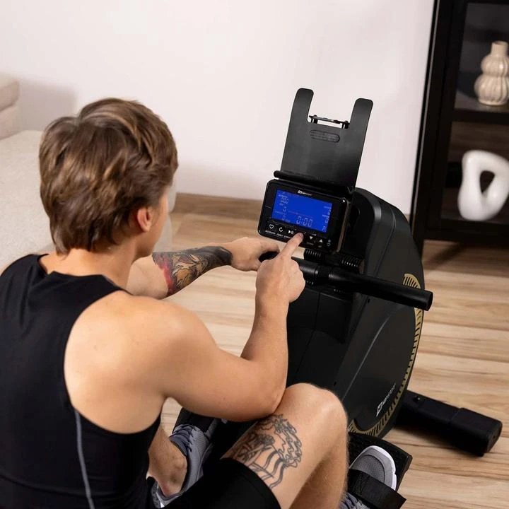 Hop Sport Sulankstomas magnetinis irklavimo treniruoklis su 16 pasipriešinimo lygių ir Bluetooth, iki 150 kg