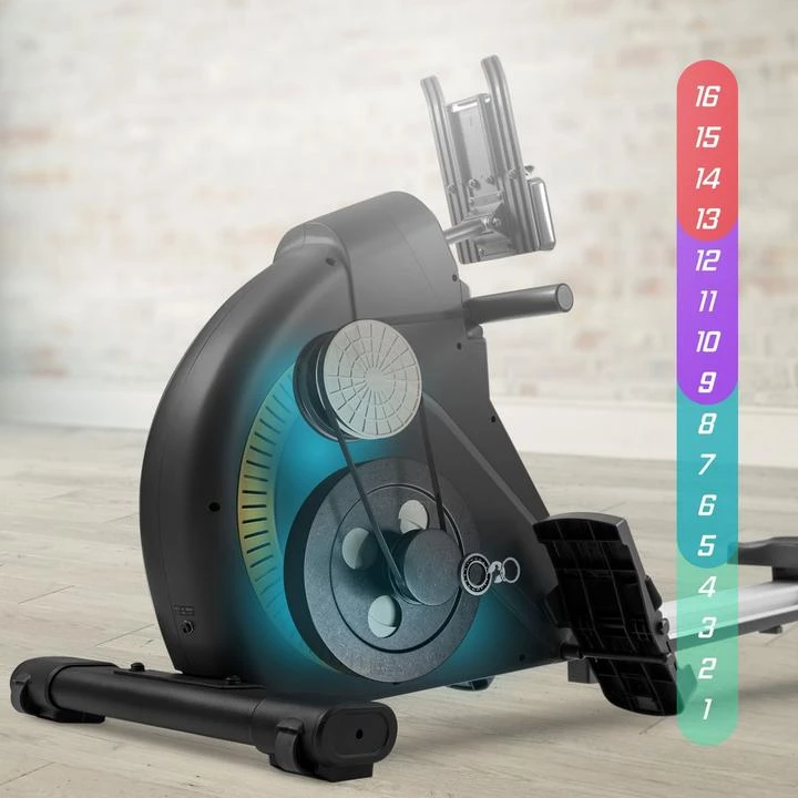 Hop Sport Sulankstomas magnetinis irklavimo treniruoklis su 16 pasipriešinimo lygių ir Bluetooth, iki 150 kg